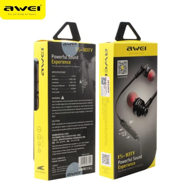 Awei Earphones with 3.5mm 10ty